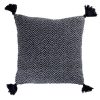 Bon marché ???? Paris Prix Coussin Déco à Pompons Delios 40x40cm Noir ????