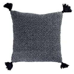 Bon marché 😉 Paris Prix Coussin Déco à Pompons Delios 40x40cm Noir 💯