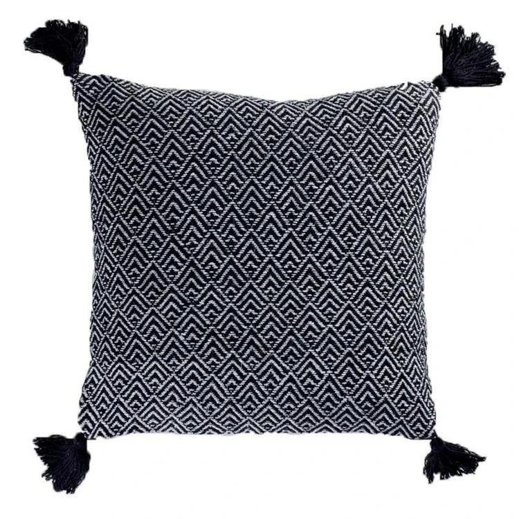 Bon marché 😉 Paris Prix Coussin Déco à Pompons Delios 40x40cm Noir 💯 3 Bon marché 😉 Paris Prix Coussin Déco à Pompons Delios 40x40cm Noir 💯