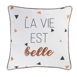 Les meilleures critiques de 🔥 Paris Prix Housse De Coussin Déco La Vie Est Belle 40x40xm Or ✨