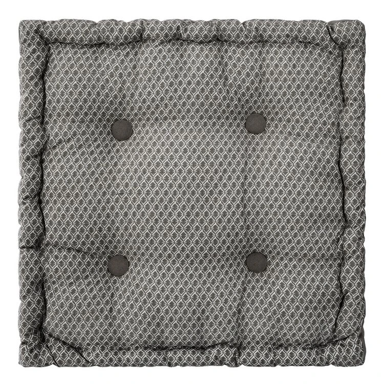 Coupon 👍 ATMOSPHERA Coussin De Sol Carré En Coton à Motif - Modèle Otto - 38 X 38 - Gris 🛒 3 Coupon 👍 ATMOSPHERA Coussin De Sol Carré En Coton à Motif - Modèle Otto - 38 X 38 - Gris 🛒