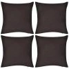 Tout neuf ✨ VIDAXL Housses De Coussin 4 Pcs Coton Marron 50x50 Cm 🧨
