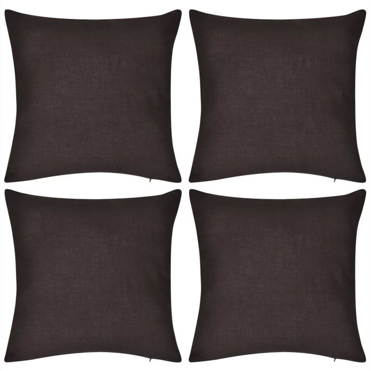 VIDAXL Housses de coussin 4 pcs Coton Marron 50x50 cm Tout neuf ✨ VIDAXL Housses De Coussin 4 Pcs Coton Marron 50x50 Cm ???? -Jardin Privé Shop unnamed file 813