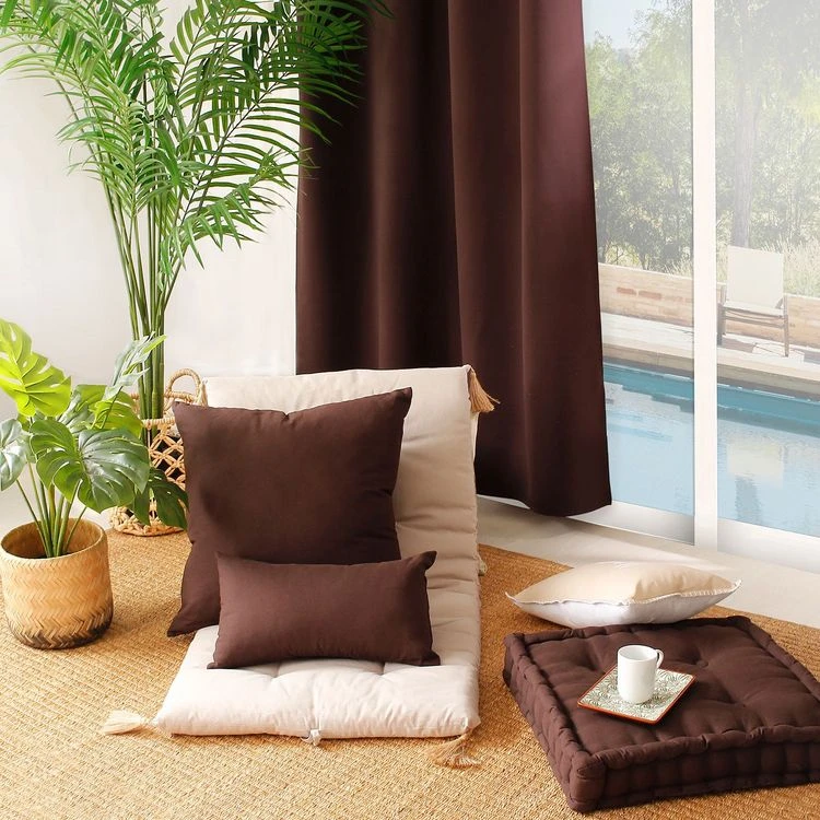 Bon marché ❤️ Grand Coussin Déhoussable Panama - 60 X 60 Cm - Marron Chocolat Fondant 😍 4 Bon marché ❤️ Grand Coussin Déhoussable Panama - 60 X 60 Cm - Marron Chocolat Fondant 😍 – Image 2