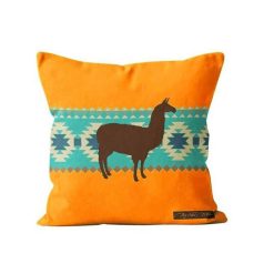 Tout neuf ???? Soleil D'ocre Housse De Coussin Lama 40x40 Cm ????