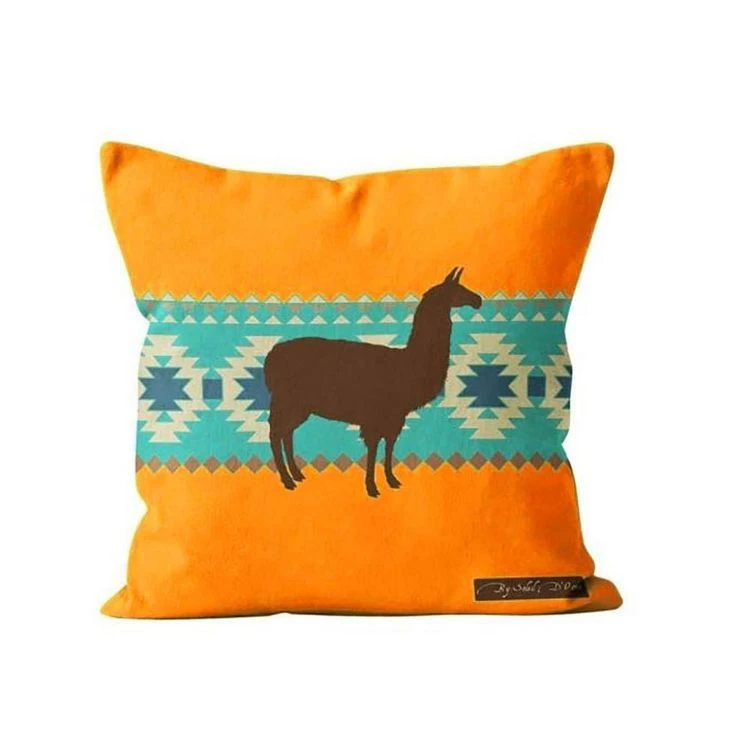 Tout neuf 🌟 Soleil D'ocre Housse De Coussin Lama 40x40 Cm 🌟 3 Tout neuf 🌟 Soleil D'ocre Housse De Coussin Lama 40x40 Cm 🌟