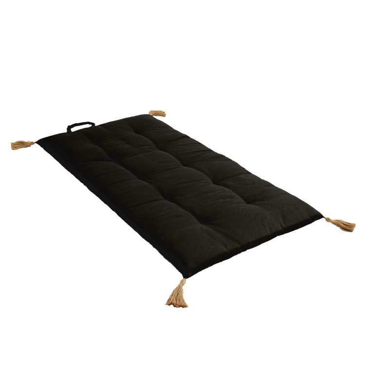Futon repliable Panama avec pompons en jute - Noir Le moins cher ⭐ Futon Repliable Panama Avec Pompons En Jute - Noir ???? -Jardin Privé Shop unnamed file 858
