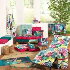 Sortie 🔥 Paris Prix Coussin Déco Imprimé Hawai 30x50cm Bleu 💯 -Jardin Privé Shop unnamed file 883