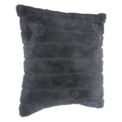 Le moins cher ⭐ Coussin Imitation Fourrure Manoir 45x45cm Gris Foncé ❤️