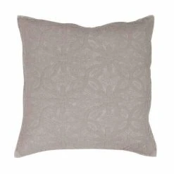 Bon marché 🎁 Paris Prix Housse De Coussin Florette 60x60cm Taupe ❤️