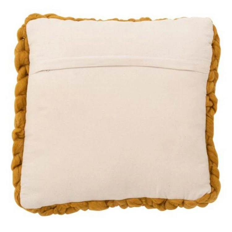 Top 10 đ Paris Prix Coussin CarrĂ© DĂ©co TricotĂ© 40x40cm Ocre đ 4 Top 10 đ Paris Prix Coussin CarrĂ© DĂ©co TricotĂ© 40x40cm Ocre đ â Image 2