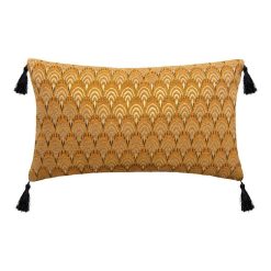 Sortie ???? ATMOSPHERA Coussin 30x50 Chenille Lurex Art Ocre ????