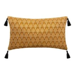 Sortie 🛒 ATMOSPHERA Coussin 30x50 Chenille Lurex Art Ocre 🤩